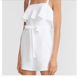Express White Romper with Belt